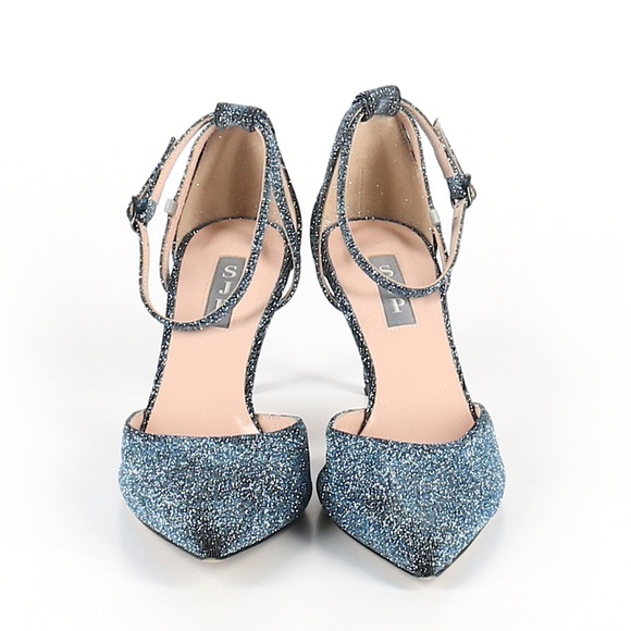 SJP by Sarah Jessica Parker Quest blue sparkle heels size 39 (EU) 8.5 (US) - Picture 2 of 6